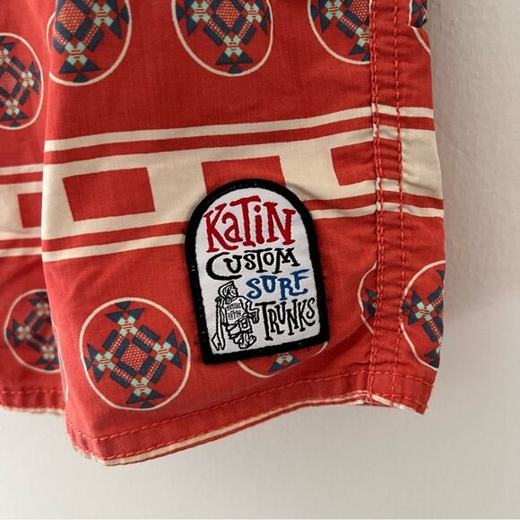 Katin Custom Board Shorts Swim Trunks Swimsuit Aztec Print Size 30 Surf - Picture 2 of 7